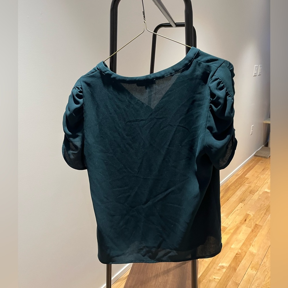 Dark green dress blouse